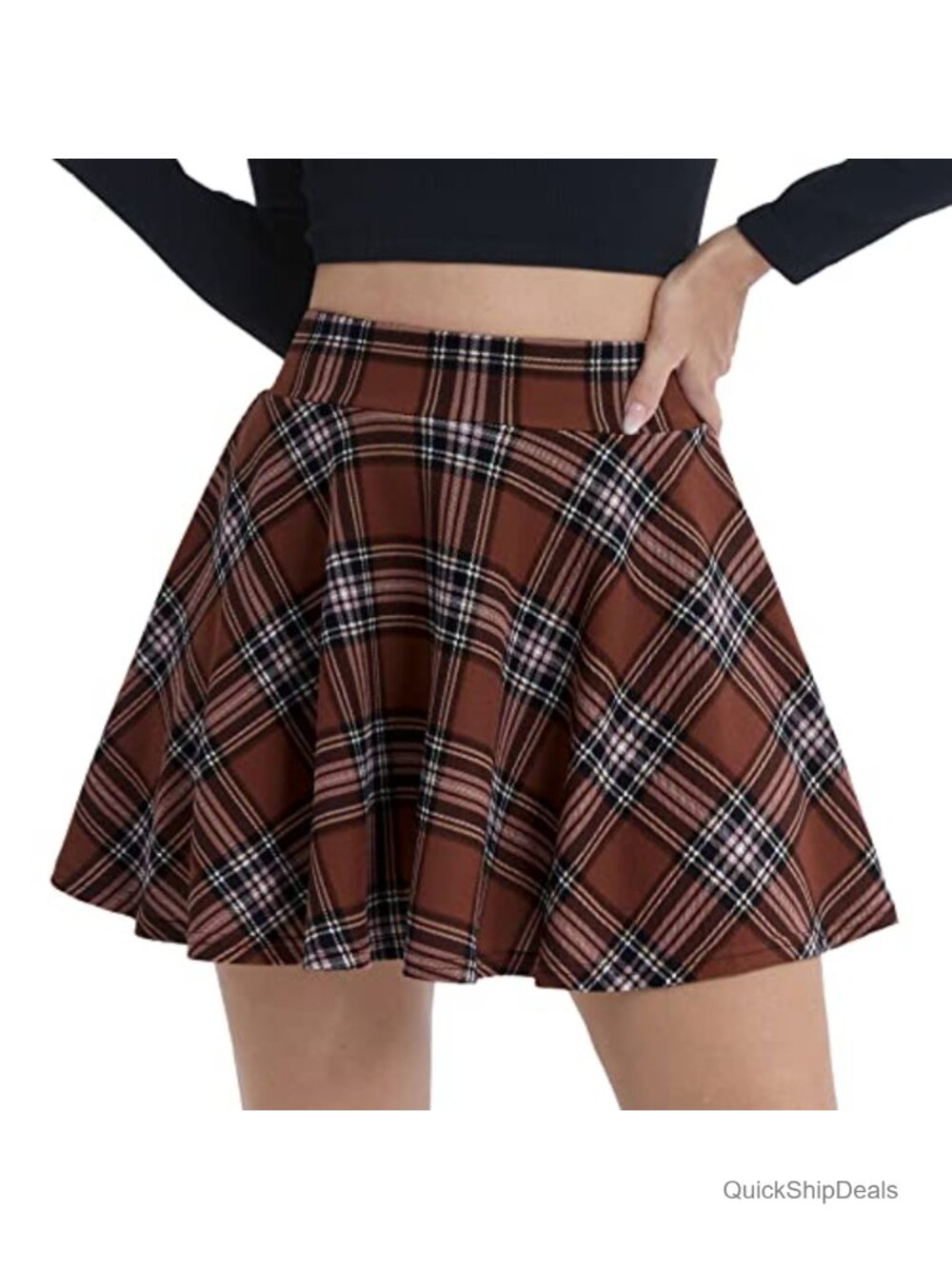 A-Line Flared Mini Skort Stretchy High Waist Tennis Golf Women